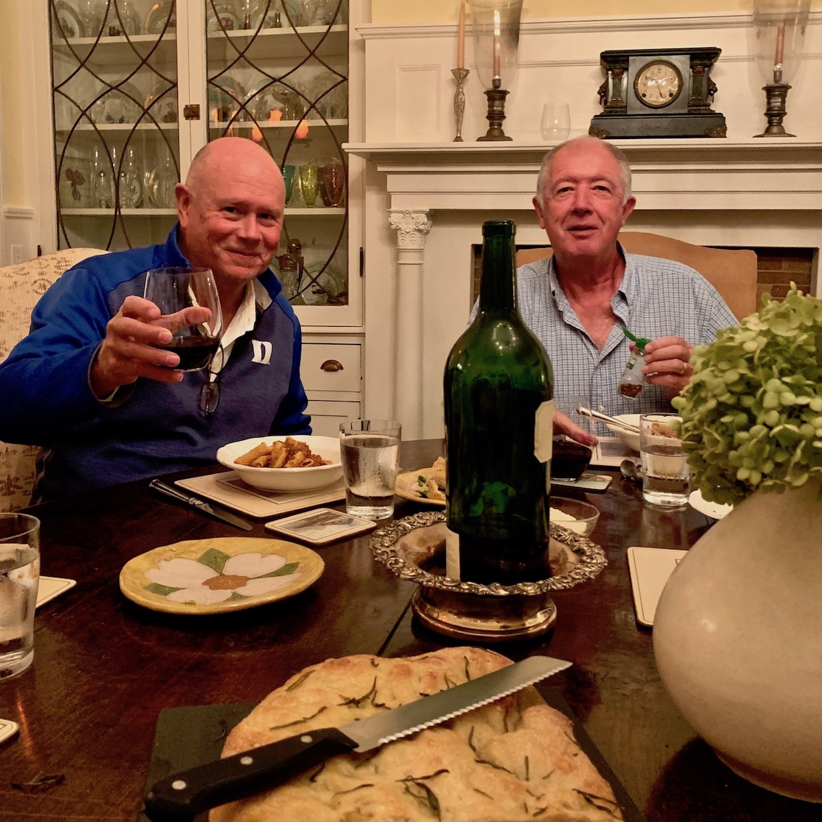 Dads Enjoying Their Meal