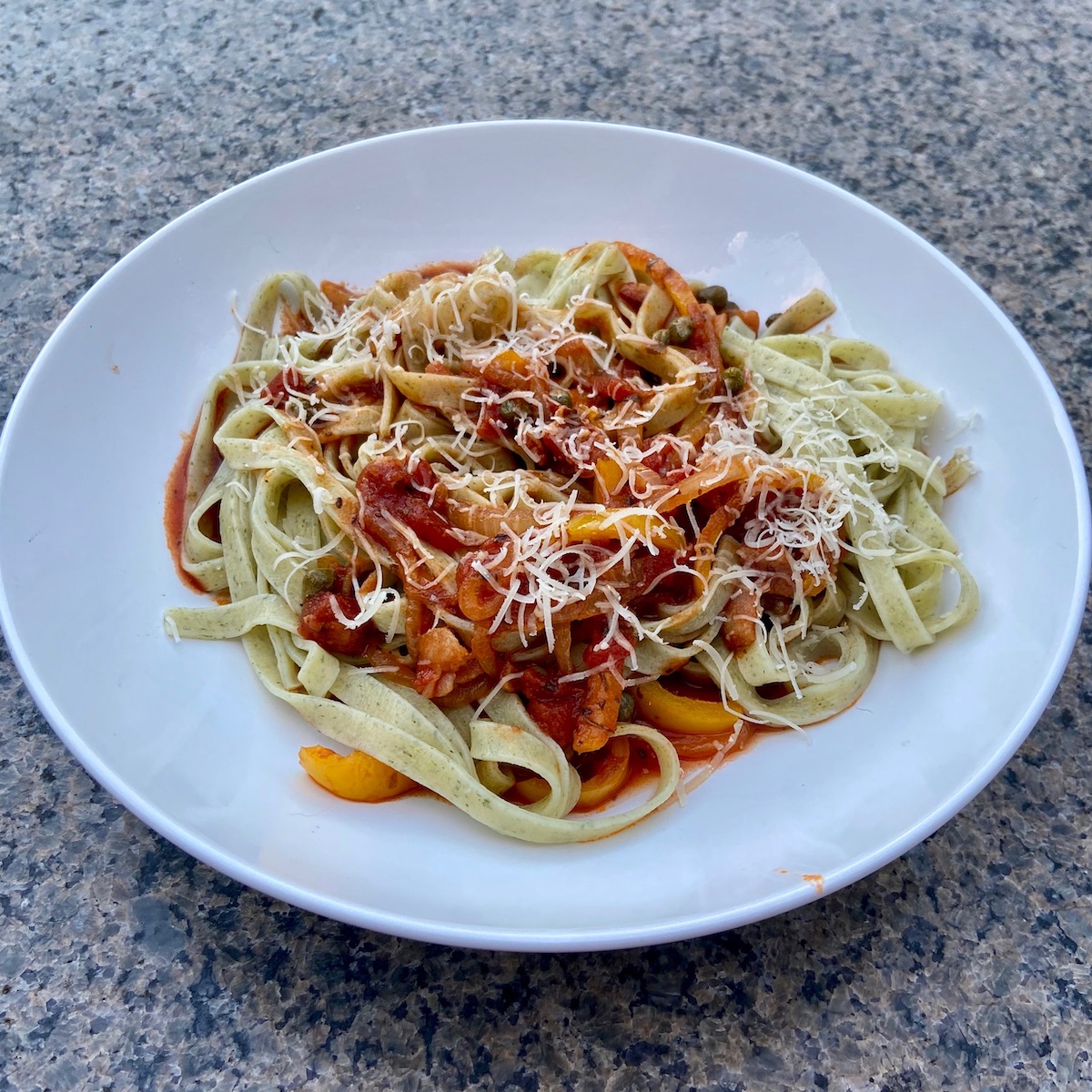 Fettuccine with Store Bought Tomato Sauce