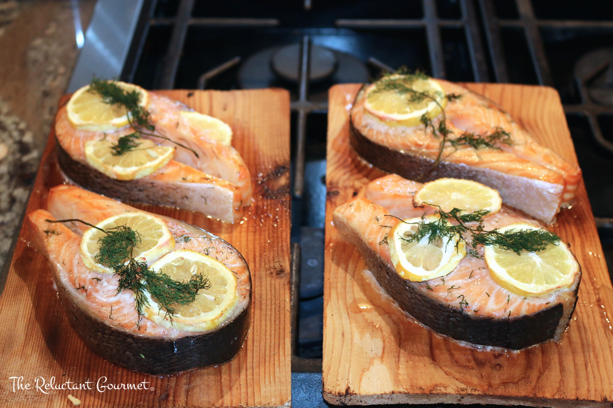 Cedar Planked Salmon Steaks