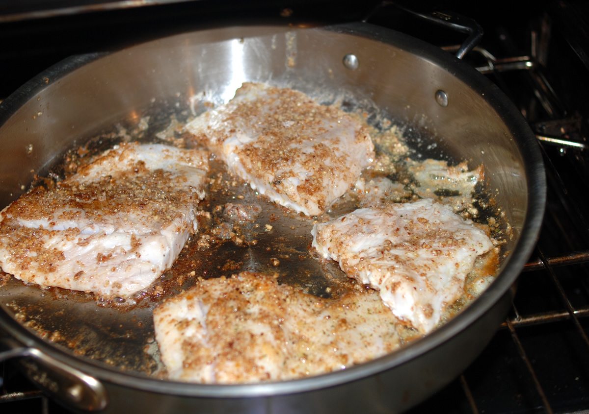 Pan Frying Grouper