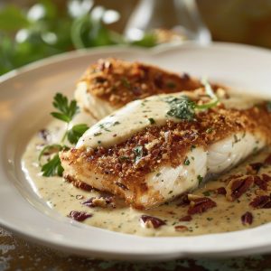 Pecan Crusted Fish with Remoulade Sauce Recipe