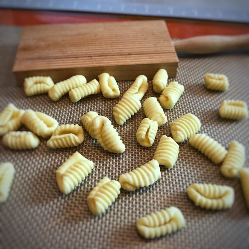 Homemade cavatelli pasta