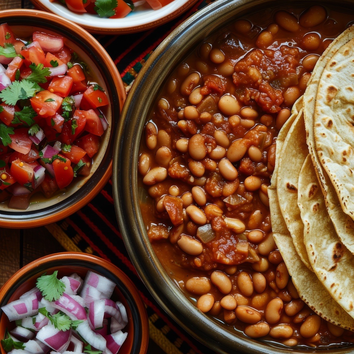 Tortilla Beans and Tomatoes Recipe