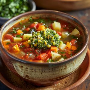 French Vegetable Soup with Pistou Recipe