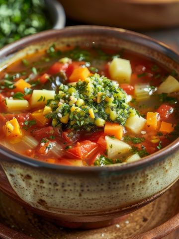 French Vegetable Soup with Pistou Recipe