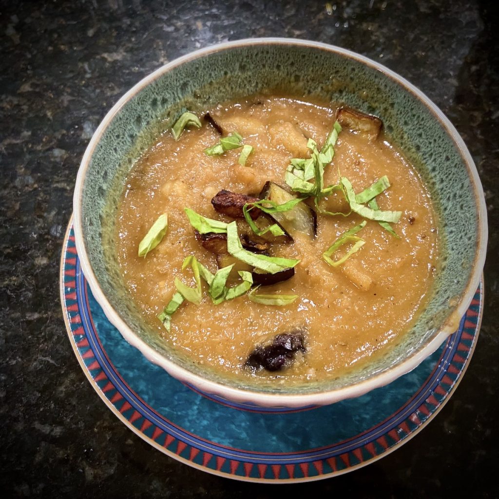 Burnt Eggplant with Israeli Couscous Recipe