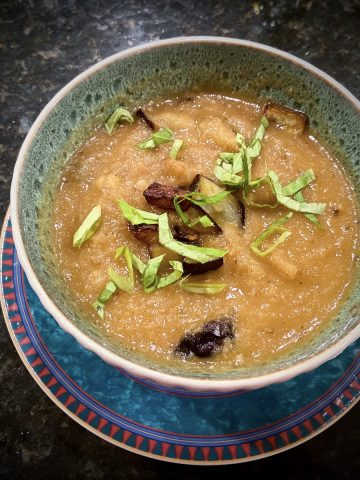 Burnt Eggplant with Israeli Couscous Recipe