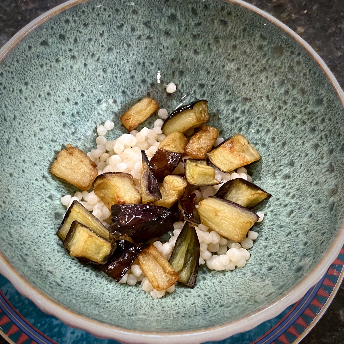 Burnt Eggplant with Couscous