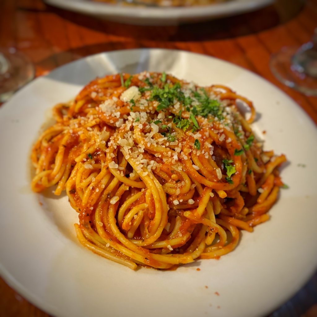 Classic Italian Tomato Sauce Over Pasta