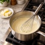 Beurre Blanc Sauce in saucepan