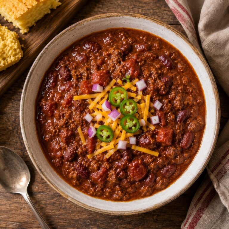 Chili in a bowl