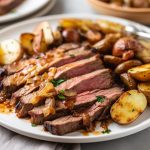 Grilled Flank Steak with Caramelized Onions