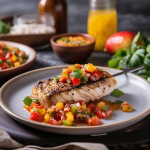 Grilled Mahi Mahi with Tomato Orange Salsa