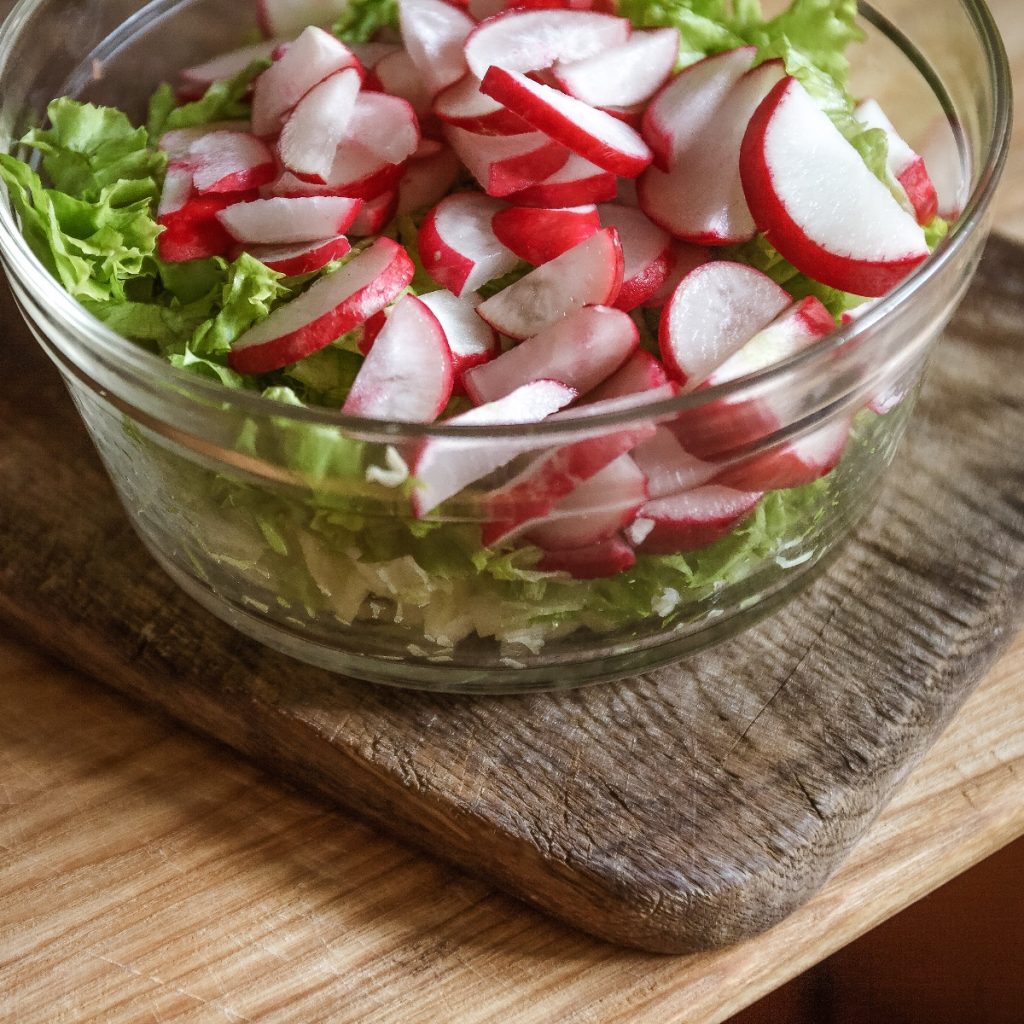 Marinated Radishes with Salad Greens