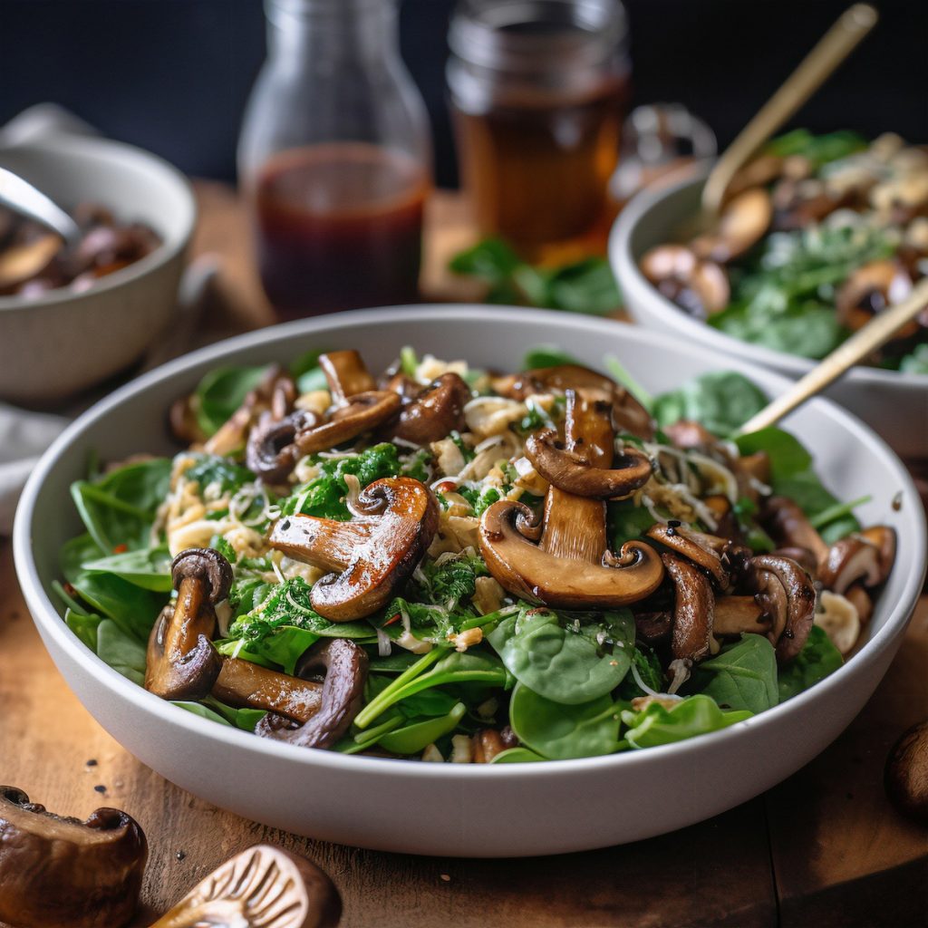 Mushroom Salad with Balsamic Fig Vinaigrette