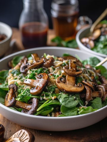 Mushroom Salad with Balsamic Fig Vinaigrette