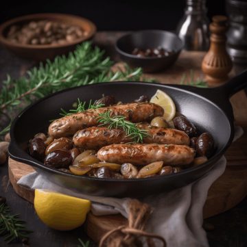 Sausages with Fennel and Olives