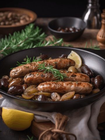 Sausages with Fennel and Olives