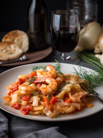 Shrimp with Fennel and Pernod Sauce