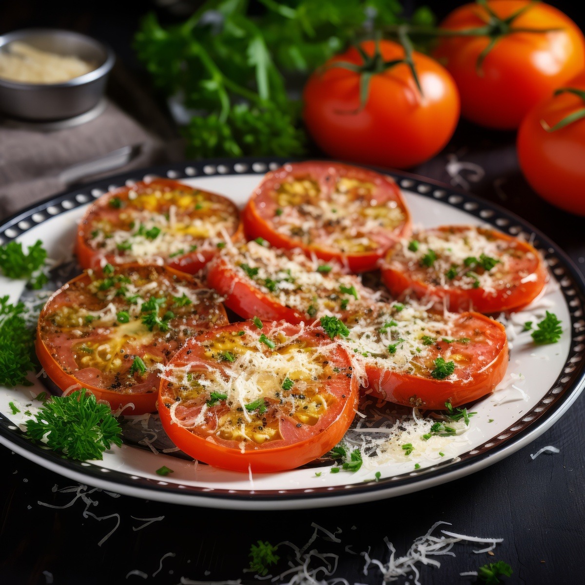 Broiled Tomatoes with Parmesan Cheese