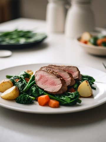 Lamb Tenderloin with Spinach Recipe