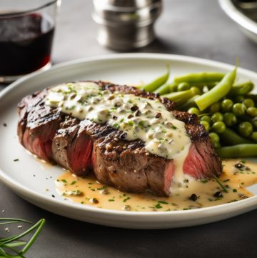 Steak with Green Peppercorn Sauce Recipe