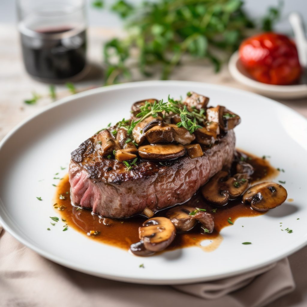 Steak with Wild Mushroom Sauce Recipe