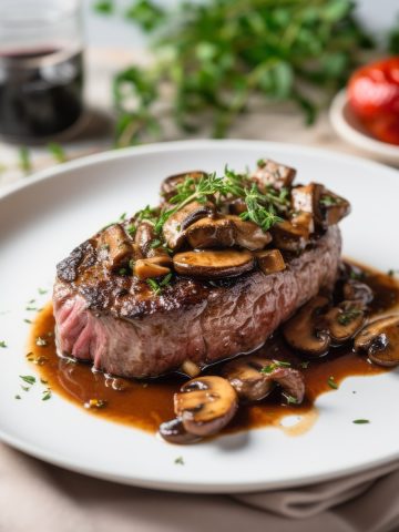 Steak with Wild Mushroom Sauce Recipe