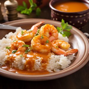 Shrimp with Alburera Sauce