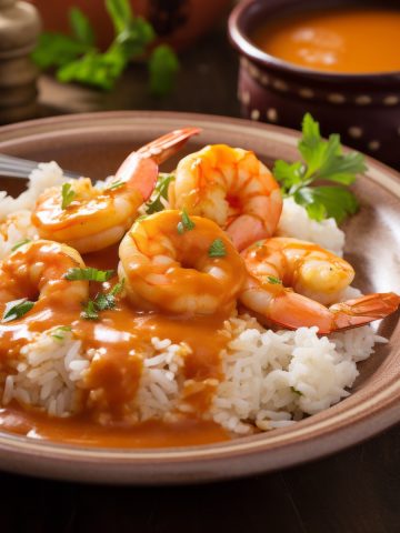 Shrimp with Alburera Sauce