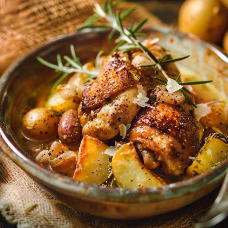 Braised Chicken with Sausage and Beans Recipe