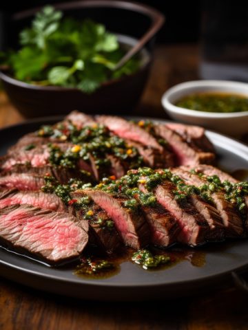 Flank Steak with Chimichurri Sauce