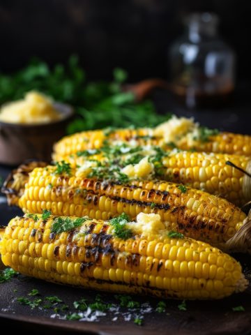 Grilled Corn with Parmesan Butter