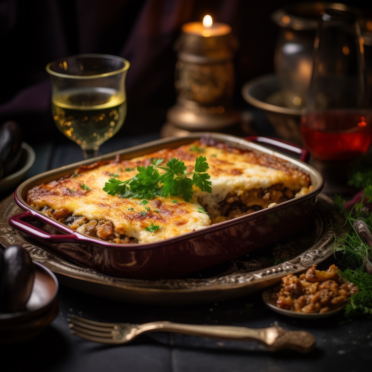 Moussaka on Platter