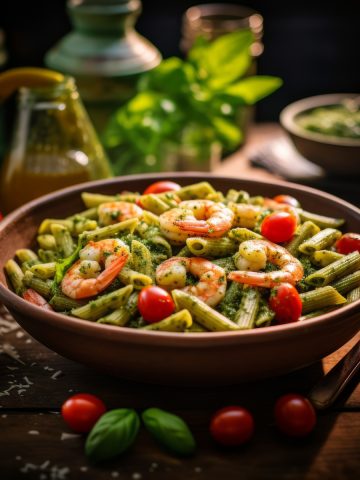 Penne Pesto Shrimp Recipe