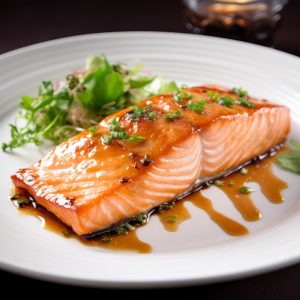 Roast Salmon with Maple Ginger Glaze Recipe