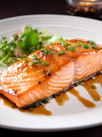 Roast Salmon with Maple Ginger Glaze Recipe