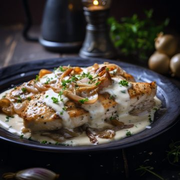 Pan Fried Chicken Breasts with Shallots and Garlic