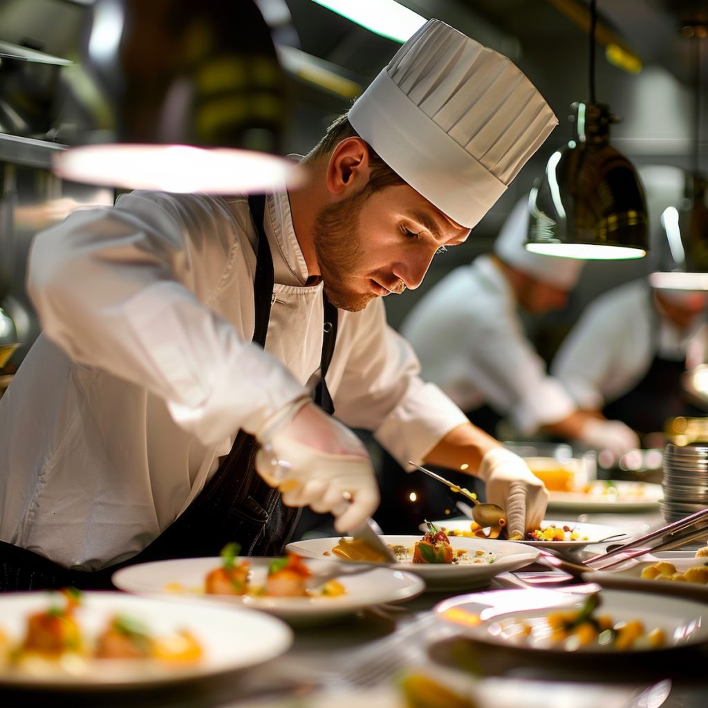 Chef Plating Food