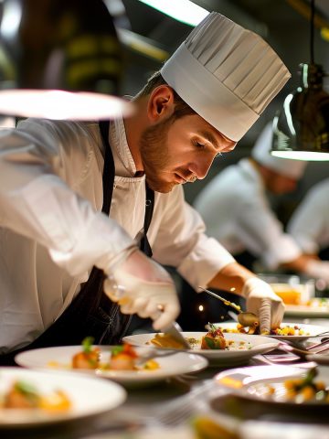 Chef Plating Food