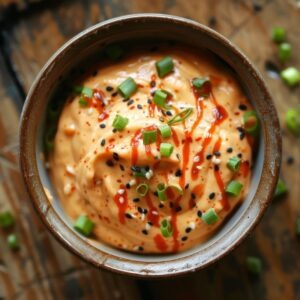 A bowl of Sriracha Mayo Sauce