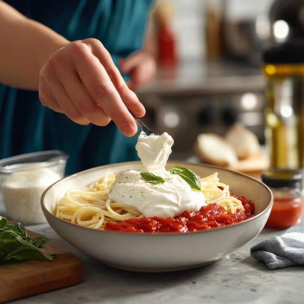 Creme Fraiche Topping Pasta