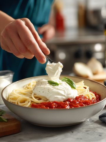 Creme Fraiche Topping Pasta