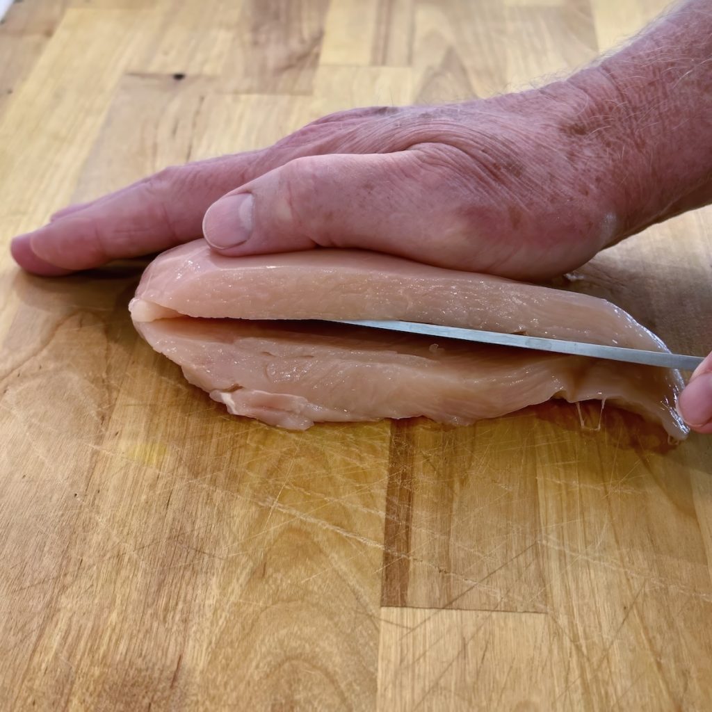 Cutting a Chicken Breast into Chicken Cutlets