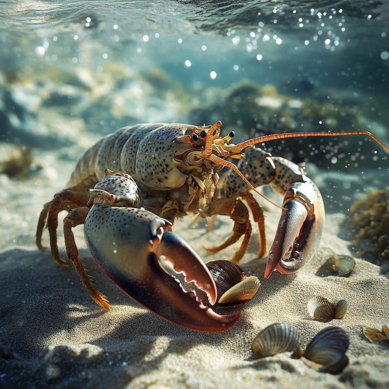 Lobster Eating Clam