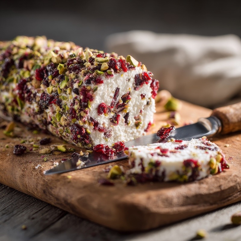 Christmas Goat Cheese Log