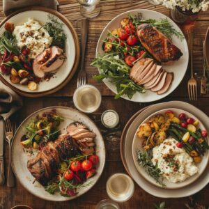 meals showing how to pair proteins with side dishes