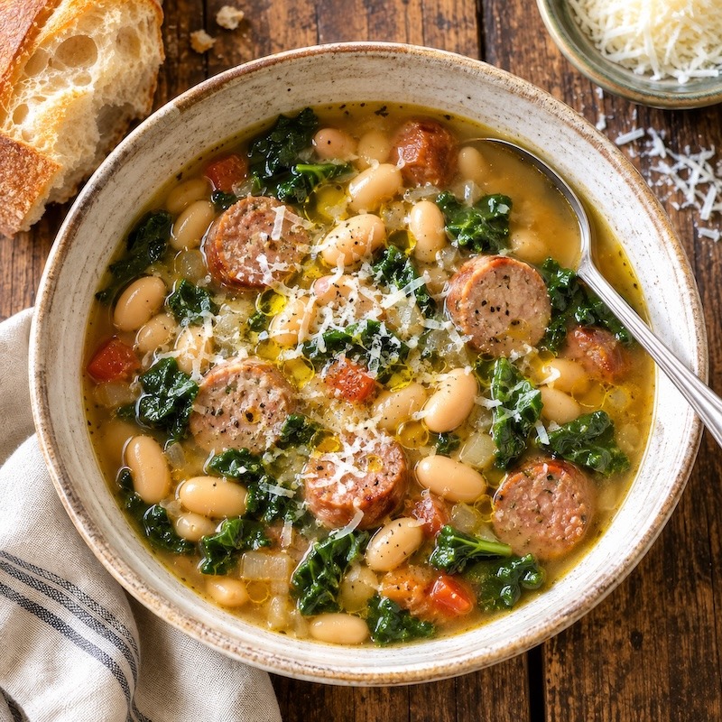 A bowl of Tuscan soup
