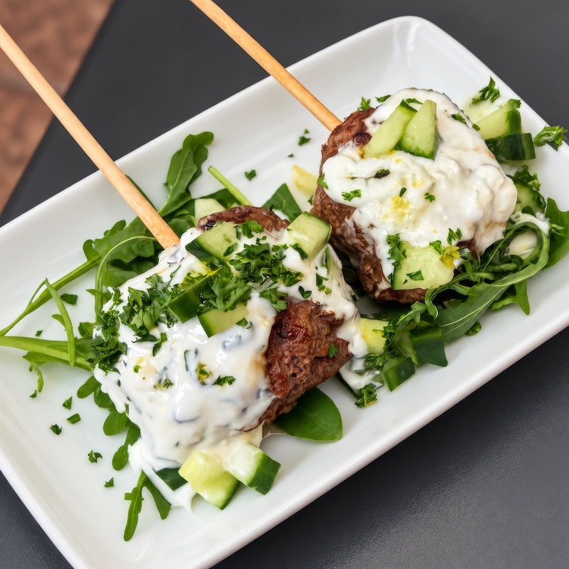 Spanish Albondigas Meatballs on a plate