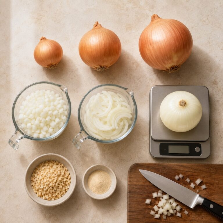 3 sized onions and how to convert them